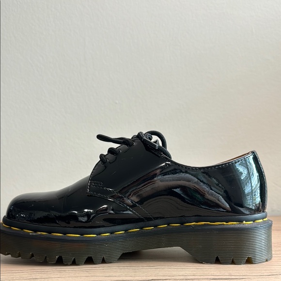 Dr Martens Patent Leather Black Lace-Up Shoes - Picture 6 of 16